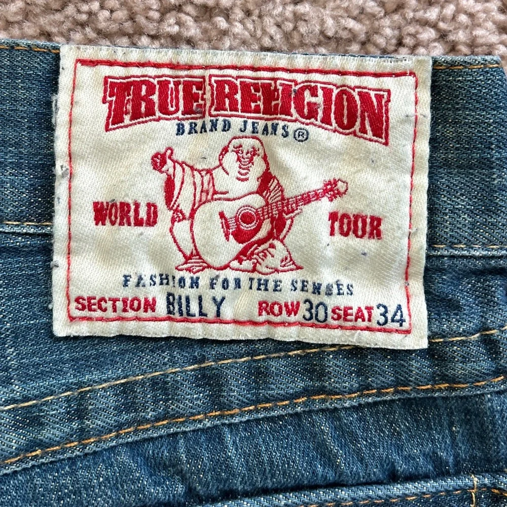 True Religion Billy Bootcut Medium Wash Blue Low Rise Denim Jeans Size 30x34 - Picture 5 of 10